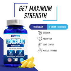 Graphic showing 2400 GDU/g Bromelain potency