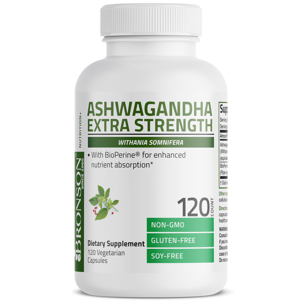 120 Vegetarian Capsules bottle on white background