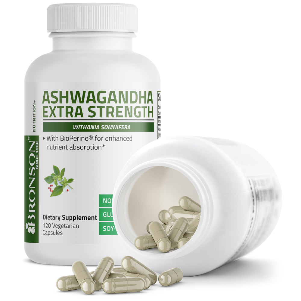 Herbal wellness concept with Ashwagandha imagery
