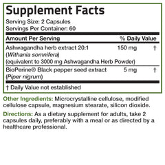 Supplement bottle with stress and mood health theme