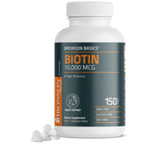 Bronson Biotin 10,000 mcg bottle label