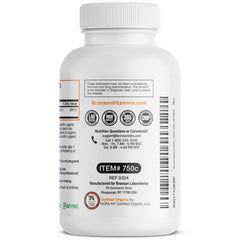 Supplement facts panel for Bronson Vitamin D3 5,000 IU