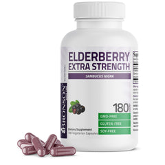 Bronson Elderberry Extra Strength bottle with label