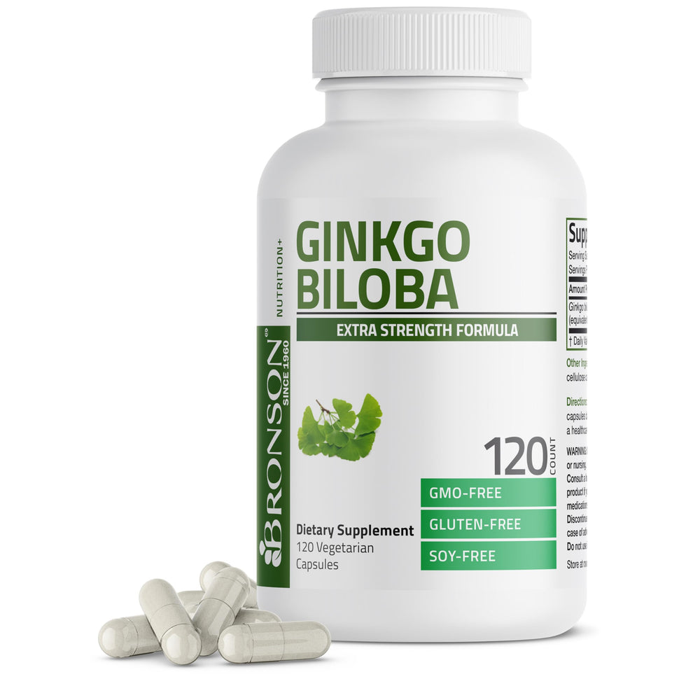 Bronson Ginkgo Biloba Extra Strength - 120 Vegetarian Capsules