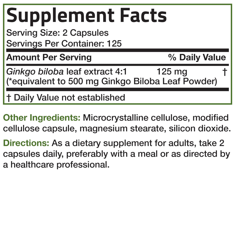 Product label with ingredients panel