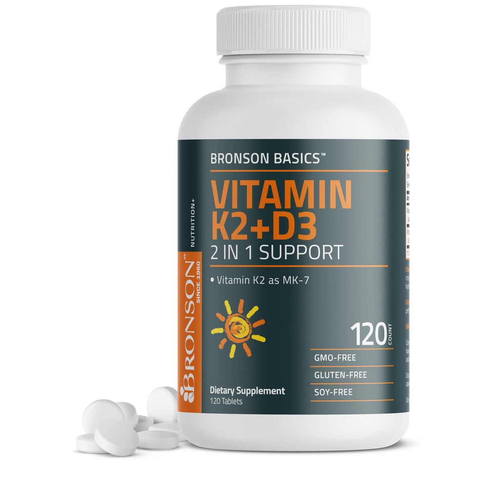 Bronson K2 D3 supplement bottle - hero image