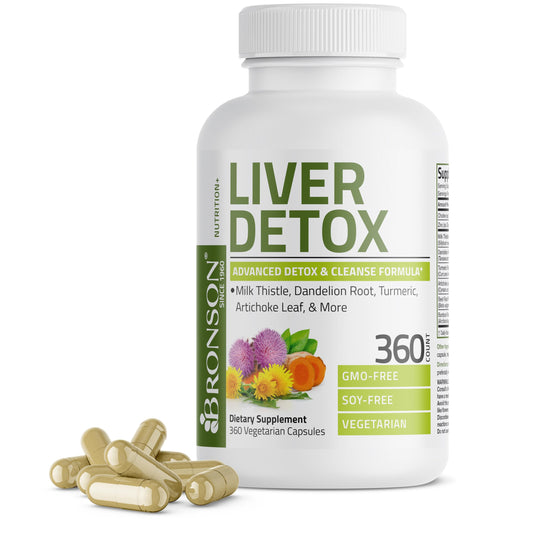 Bronson Liver Detox Advanced Detox & Cleansing Formula bottle front label