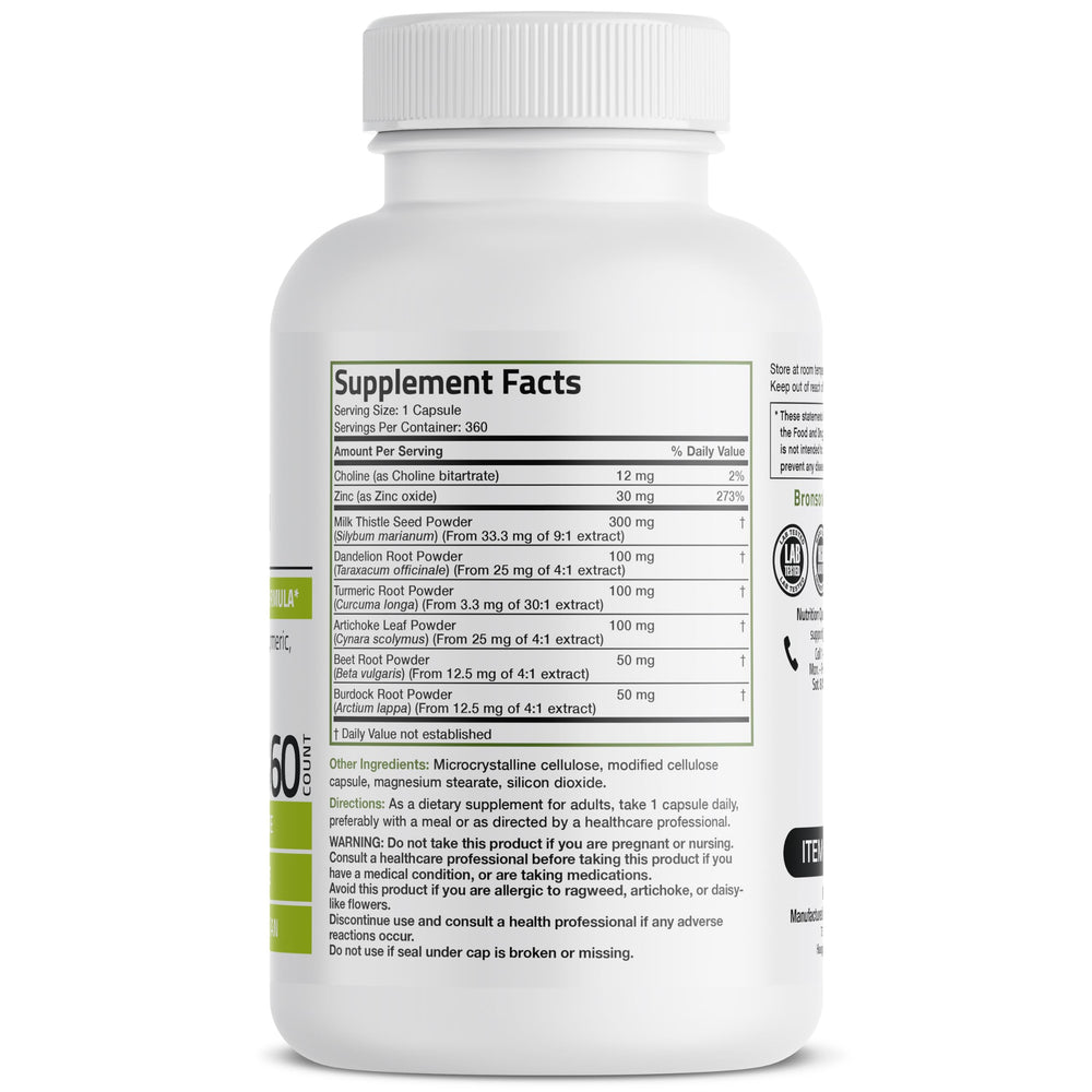 Bronson Liver Detox bottle angled view with label
