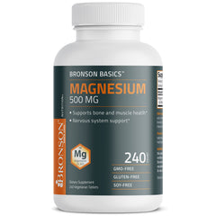 Vegan-friendly Bronson Magnesium 500 mg tablet