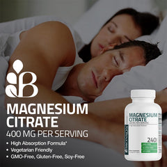 Close-up of magnesium citrate tablets