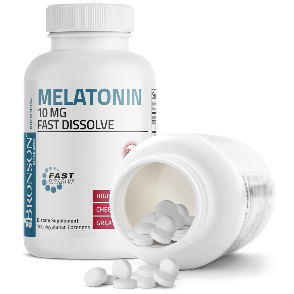 Cherry flavor melatonin tablets with fast dissolve feature