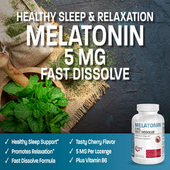 Vitamin B6 highlighted on Bronson Melatonin bottle