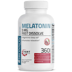 Melatonin and Vitamin B6 ingredients close-up