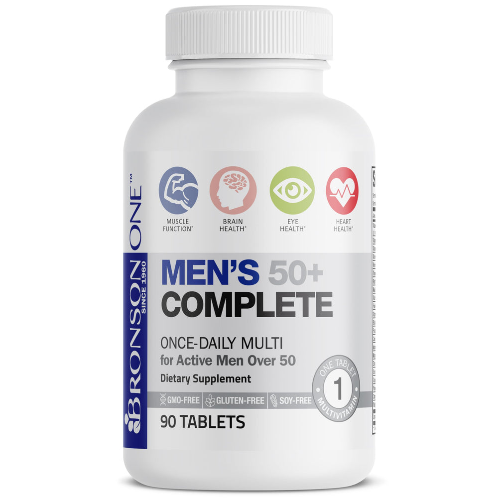 Nutritional ingredients overview for Bronson ONE Daily Men's 50+