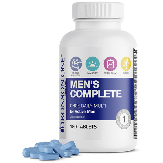 Bronson ONE Daily Men's Complete Multivitamin 180 tablets bottle hero image