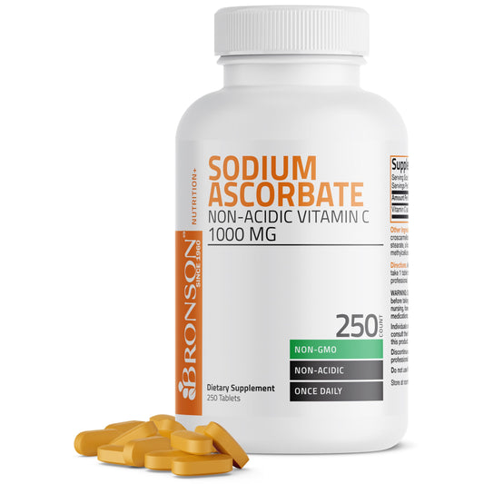 Bronson Sodium Ascorbate 1000 mg tablets packaging front