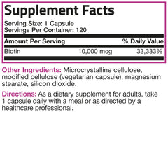 Bronson logo with Biotin bottle and packaging