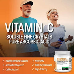 Fine soluble crystals of ascorbic acid