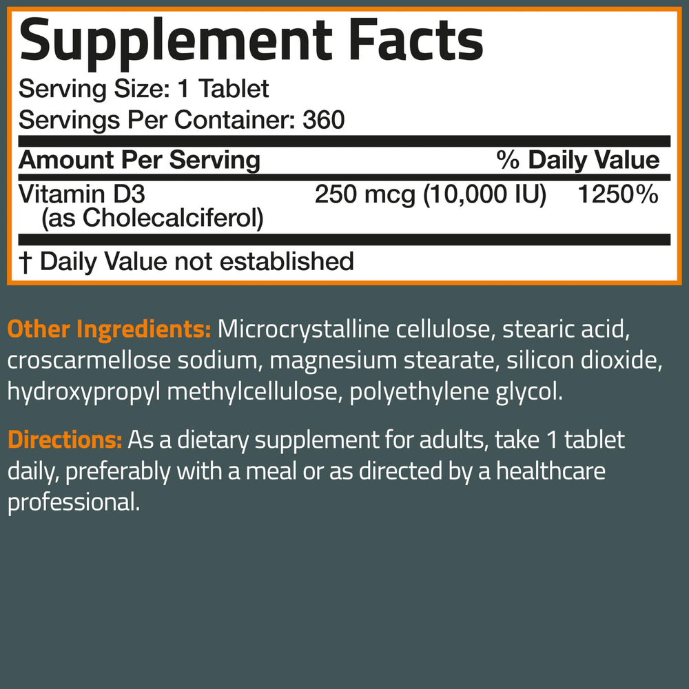 Healthy immune support and muscle function concept with Vitamin D3