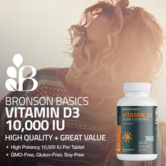 Vitamin D3 label showing non-GMO gluten-free and soy-free