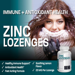180 lemon-flavored Zinc Lozenges chewable tablets