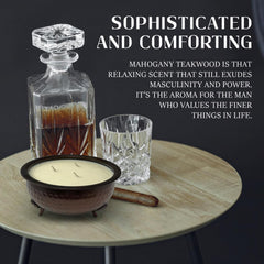 Masculine room decor featuring a luxury man cave candle.