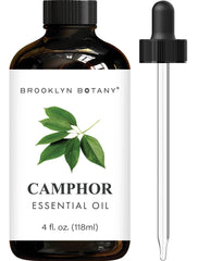 Brooklyn Botany Camphor Essential Oil 4oz bottle with dropper