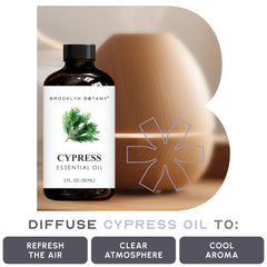 Premium amber glass bottle with dropper for Cypress oil