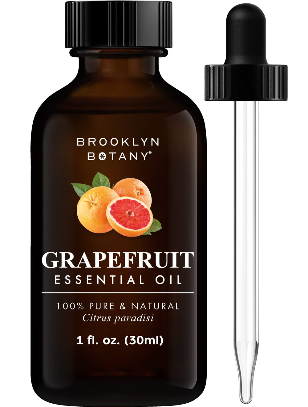 Brooklyn Botany Grapefruit Essential Oil bottle with dropper