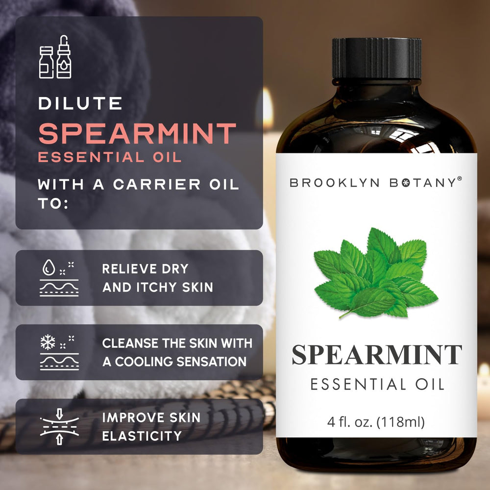 Bottled in the USA Spearmint Essential Oil by Brooklyn Botany