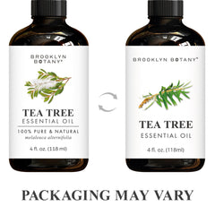 Tea tree essential oil diffuser usage with Brooklyn Botany bottle