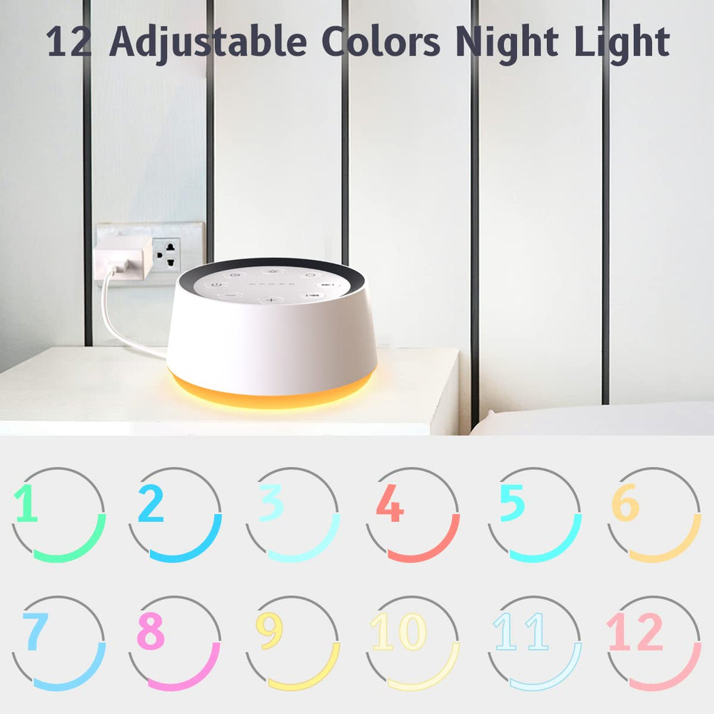 BrownNoise adjustable night light with 10 levels for soft illumination.