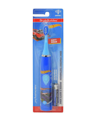 Blue Brush Buddies Hot Wheels Sonic Powered Kids Toothbrush with action graphics