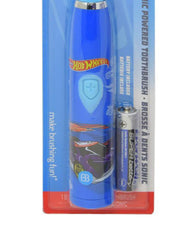 Rounded brush head designed for gentle cleaning on kids' teeth