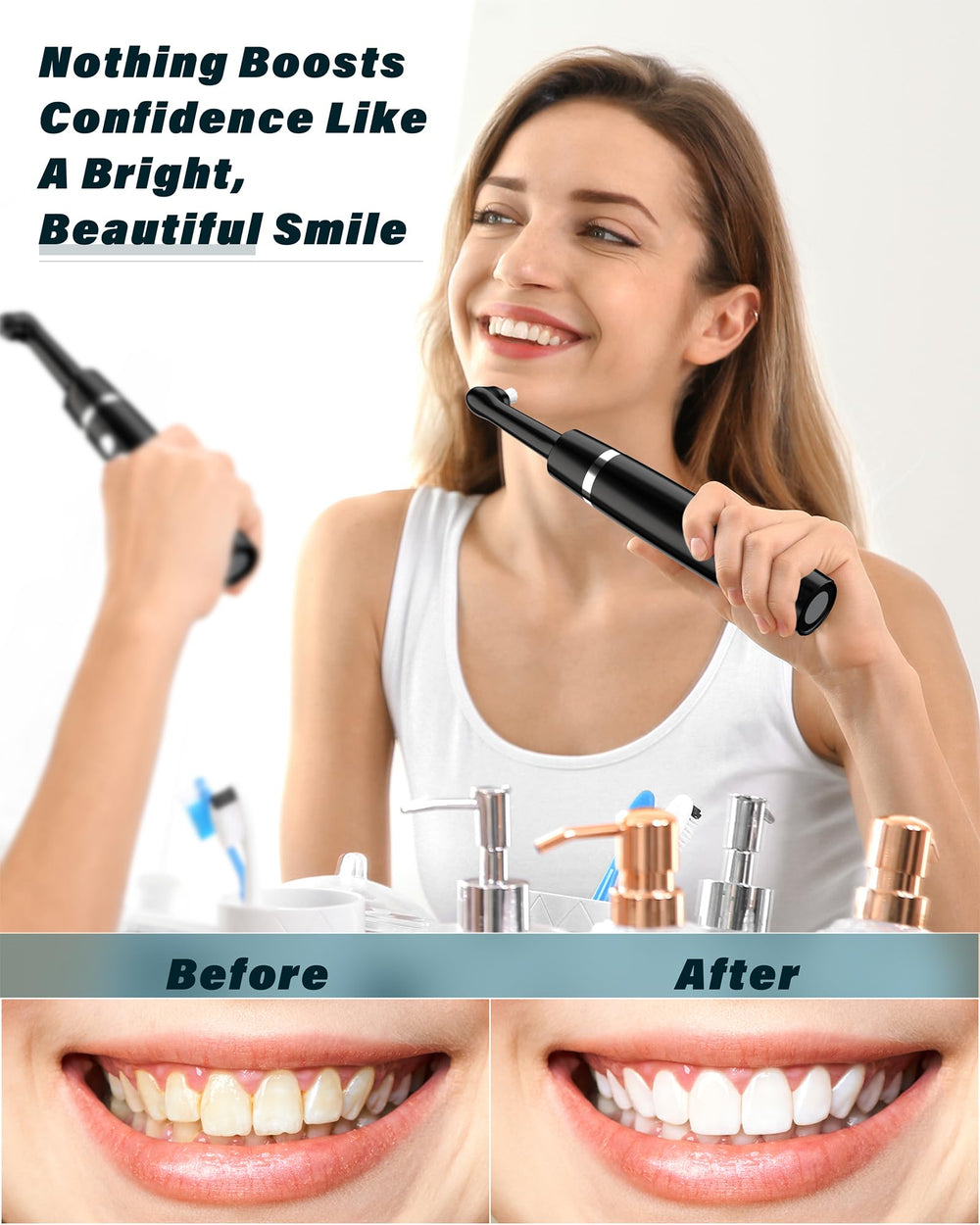 Five replaceable brush heads for polishing