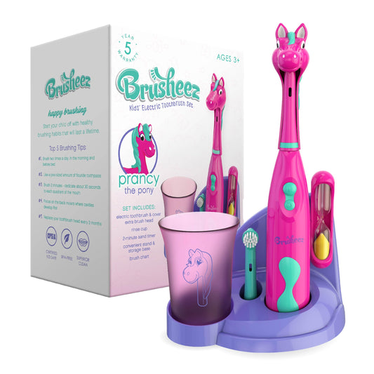 Brusheez Kids' Electric Toothbrush featuring Prancy the Pony (front view)