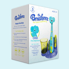 Brusheez packaging and 5-year warranty information