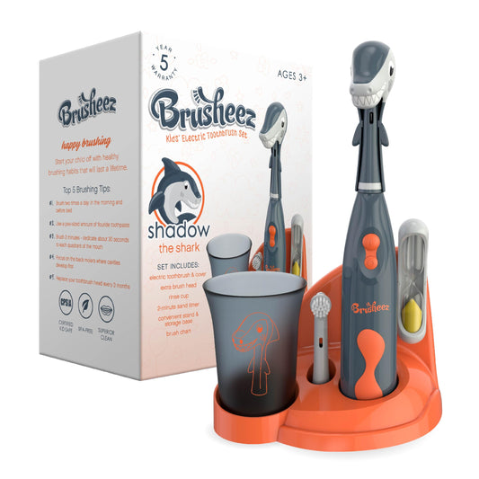 Brusheez Shadow the Shark kids electric toothbrush with accessories