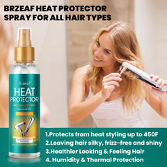 Brzeaf protects hair in both dry and damp styling conditions.