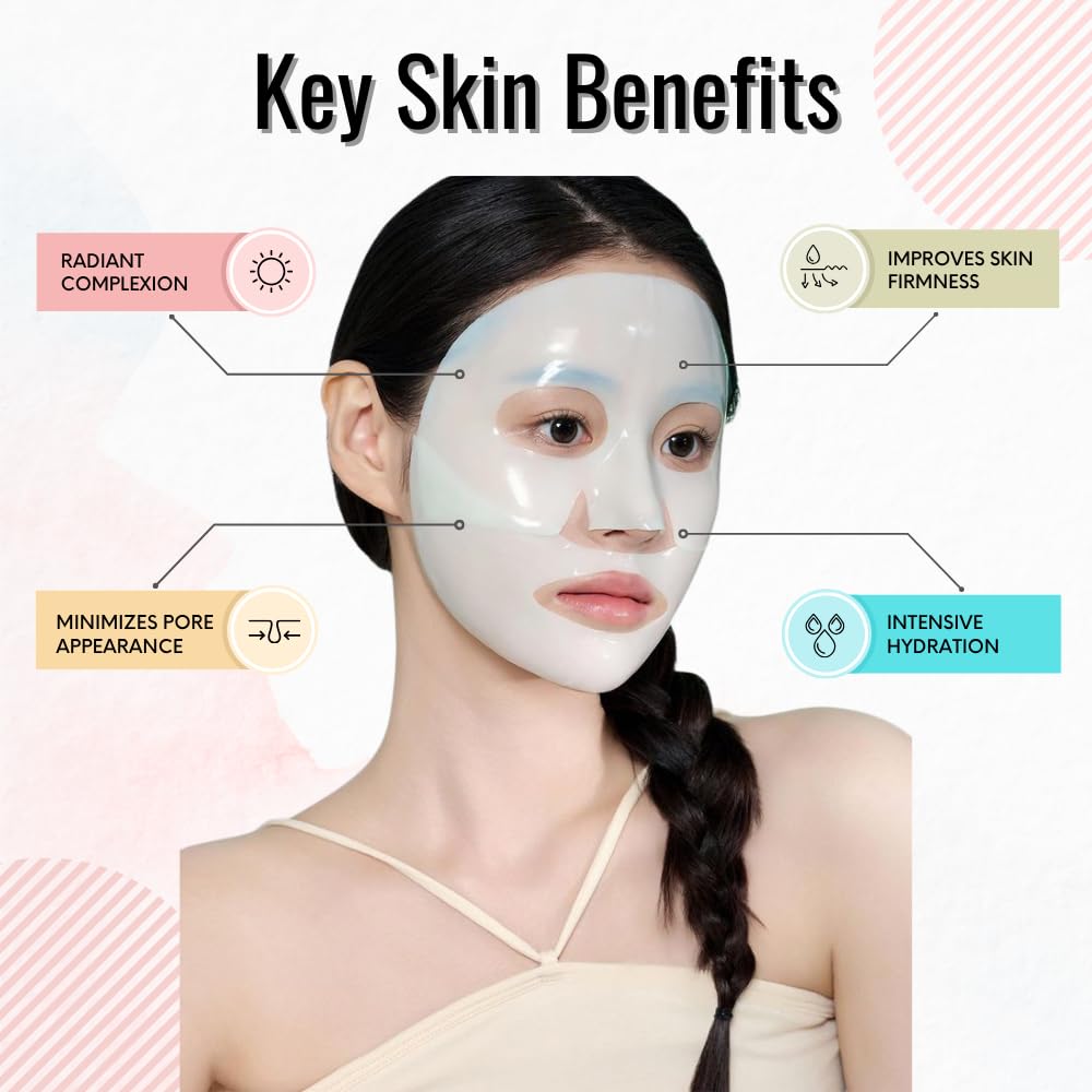 BSF SKIN Deep Collagen Hydrogel Mask turning transparent during absorption for hydration
