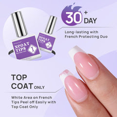 BTArtboxnails XCOATTIPS builder gel application spreads evenly for smooth French tips.
