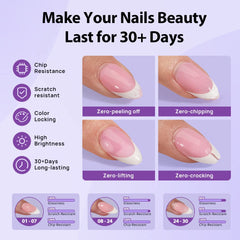 BTArtboxnails XCOATTIPS UV cure in 45–60 seconds for efficient styling.