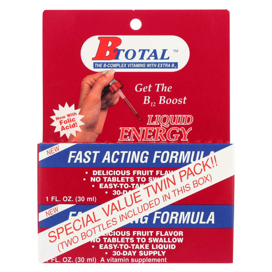 Front view of Sublingual B-Total Twin Pack bottle