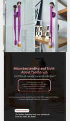 Magnetic wall mount holding BTS toothbrush