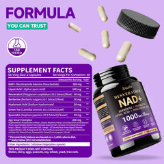 Graphic showing NAD+ precursors with Resveratrol and Quercetin