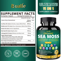 Organic Irish Sea Moss with supporting botanicals