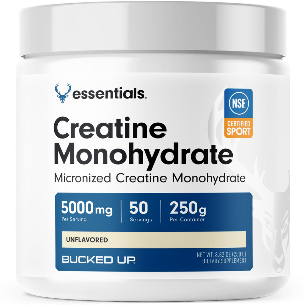 Bucked Up creatine monohydrate container label