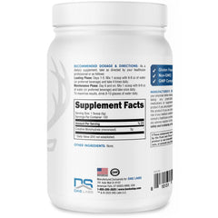 Product label highlighting 600 g, 120 servings, gluten-free and non-GMO