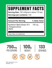 Bottle of Buckthorn Bark Extract Powder 100g