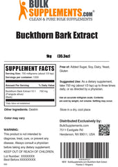 Serving size 750mg Buckthorn Bark Extract powder